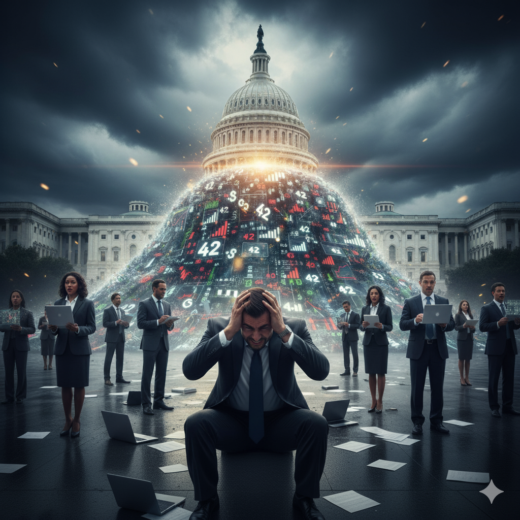 美國政府關門危機解除，42天的數據將一次噴出，接下來可能更亂！